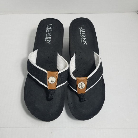 LAUREN RALPH LAUREN WOMEN'S WEDGE SANDALS ESTIMATED SIZE 7 - Picture 11 of 15